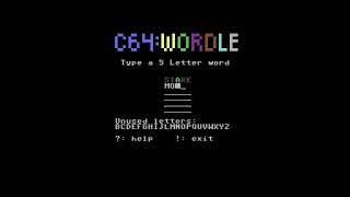 MiSTer (FPGA) C64: Wordle64 played on a Commodore 64 Mini BBS
Links are in the description:
MiSTer Core: C64_20211025.rbf
Wordle64 BBS Discussion: https://misterfpga.org/viewtopic.php?t=3954
My wife playing Wordle64, the queen of word games. :)
* Updated BBS Address:
NEW IP: 34.75.76.85
NEW PORT: 8877
SYSOP: Javier
How to play Wordle: https://www.youtube.com/watch?v=WnWPXZ6vQB8
The task is to guess a five-letter word. You have six tries. After each guess, the tiles change colors to show which letters are not in the word (gray), which letters are in the word but in the wrong position (yellow) and which ones are correctly in the word and in the right position (green).
MiSTer Sellers:
- https://www.d3fmod.com/ (Mini-ITX Ironclad Plus)
- https://misteraddons.com/
- https://www.antoniovillena.es/store/
- https://ultimatemister.com/
Mister FPGA Wiki Project:
https://github.com/MiSTer-devel/Main_MiSTer/wiki
Mister Forum discussion:
https://misterfpga.org/
MiSTer IRC Channel
irc.libera.chat:6667 ##MiSTerFPGA
MiSTer RGB 15kHz compatibility:
https://docs.google.com/spreadsheets/d/1-Le6cJ0Fzxgo3pglolequL6Fq1WynjaPWTT_jkZlBbI/edit#gid=159294492
Sorgeligs MiSTer Cores:
https://github.com/MiSTer-devel
MiSTer Facebook Group:
https://www.facebook.com/groups/1870135613286506/
#MiSTerFPGA #C64 #Wordle #BBS MiSTer (FPGA) C64: Wordle64 played on a Commodore 64 Mini BBS