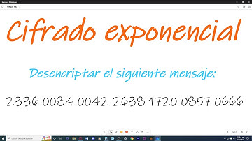 ENCRIPTAR y DESENCRIPTAR información con el CIFRADO EXPONENCIAL | Matemáticas Discretas