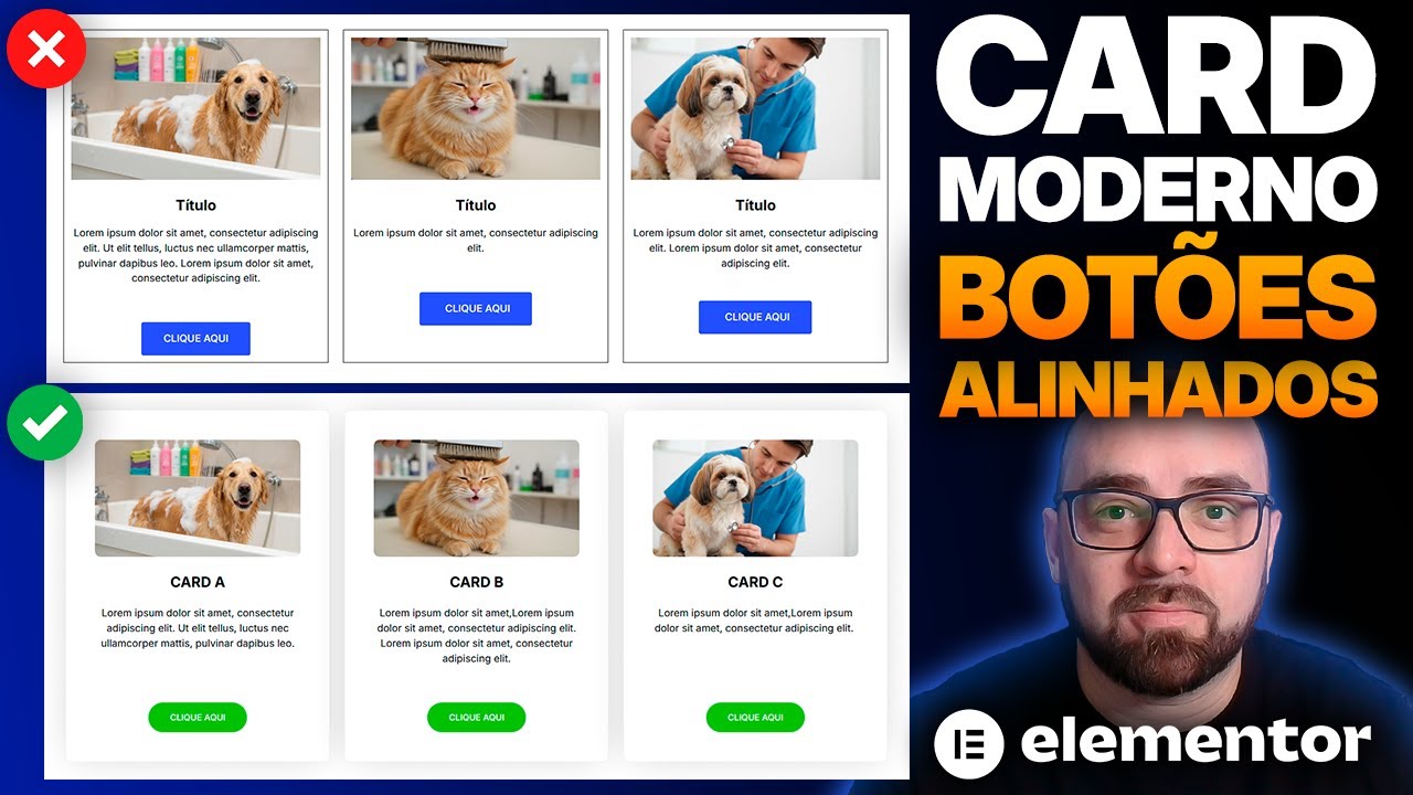 Como criar Cards Profissionais com Botões Alinhados no plugin Elementor 