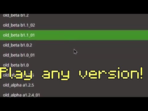 How to ACTUALLY play old versions of Minecraft through the launcher!