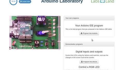 LabsLand Arduino Board Online Laboratory - Blocks
