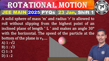 A solid sphere of mass 
