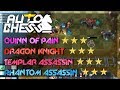 Queen of Pain 3 + Phantom Assassin 3 + Templar Asassin 3 vs Dragon Knigh 3 - 47 ROUND AuTo Chess