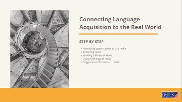 REALIA STRATEGIES: Connecting Language Acquisition to the Real World