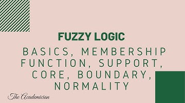 [FL 3] Fuzzy logic: Basics, membership function, support, core, boundary, normality, fuzzy singleton