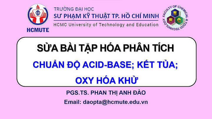 Chuẩn độ tự động với ứng dụng oxy hóa khử