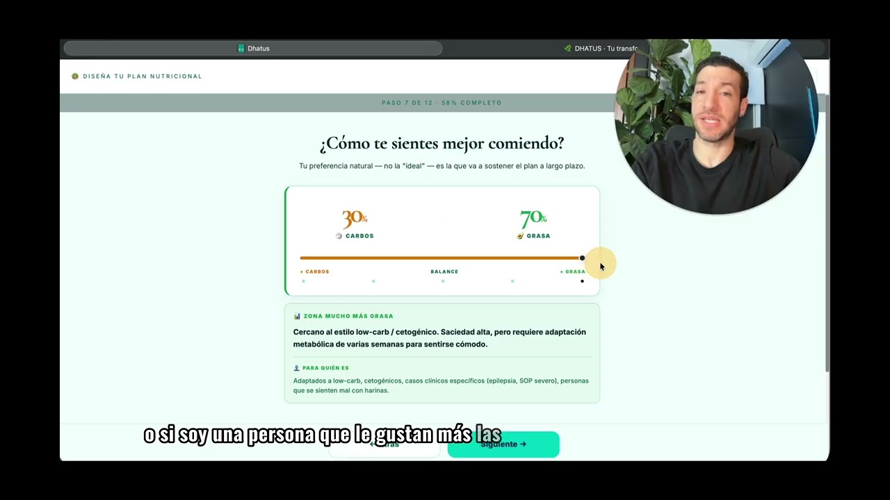 Tu plan nutricional exacto en menos de 8 minutos — calorías, proteína, carbohidratos y grasa