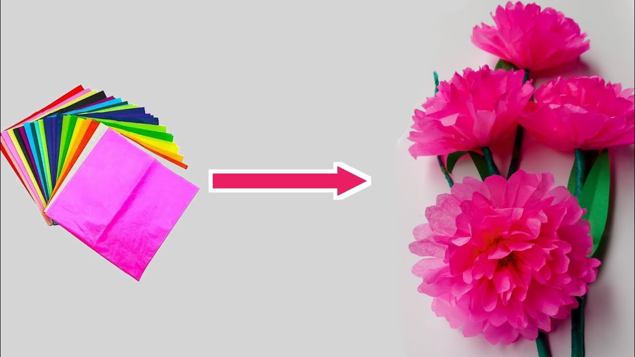 4 Types of Paper Flowers - How To Make Paper Flowers - Paper Craft 