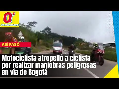 Motociclista atropelló a ciclista por realizar maniobras peligrosas en vía de Bogotá