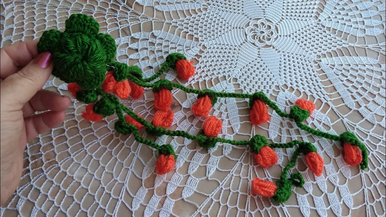 Salkım toka fıstıklı kokina çiçeği daha kolayı yok #crochet