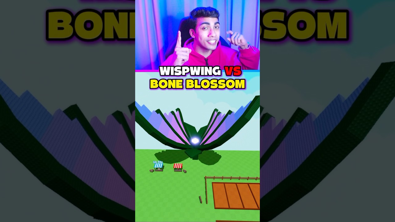 WISPWING VS BONE BLOSSOM GROW A GARDEN 😱