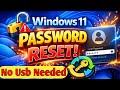 Windows 11 Password Reset Without USB 😱 | No Software | 100% Working Trick