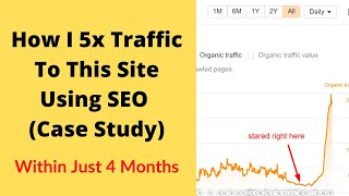 How I 5x Traffic To This Website Using SEO (Case Study)
