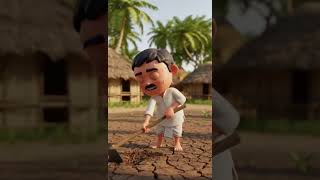 Hard Work in the Dry Fields 🌾💪 #ai #viral #shorts #animation