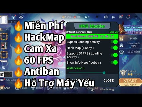 Mod Menu Liên Quân Mobile V1.46.2.2 | Hack Map | Antiban | Cam Xa | Không FireWall | HNG Modder