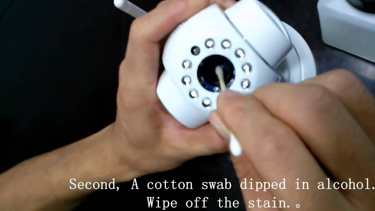 Non IR IP Camera sensor to clean black spots YouTube