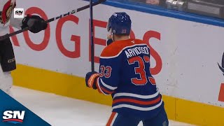 Oilers Viktor Arvidsson Converts On Connor Mcdavids Pinpoint Feed To Beat Linus Ullmark