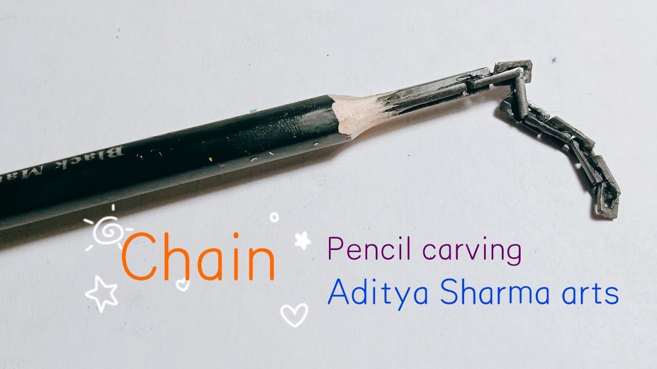Chain on pencil / pencil carving art . YouTube