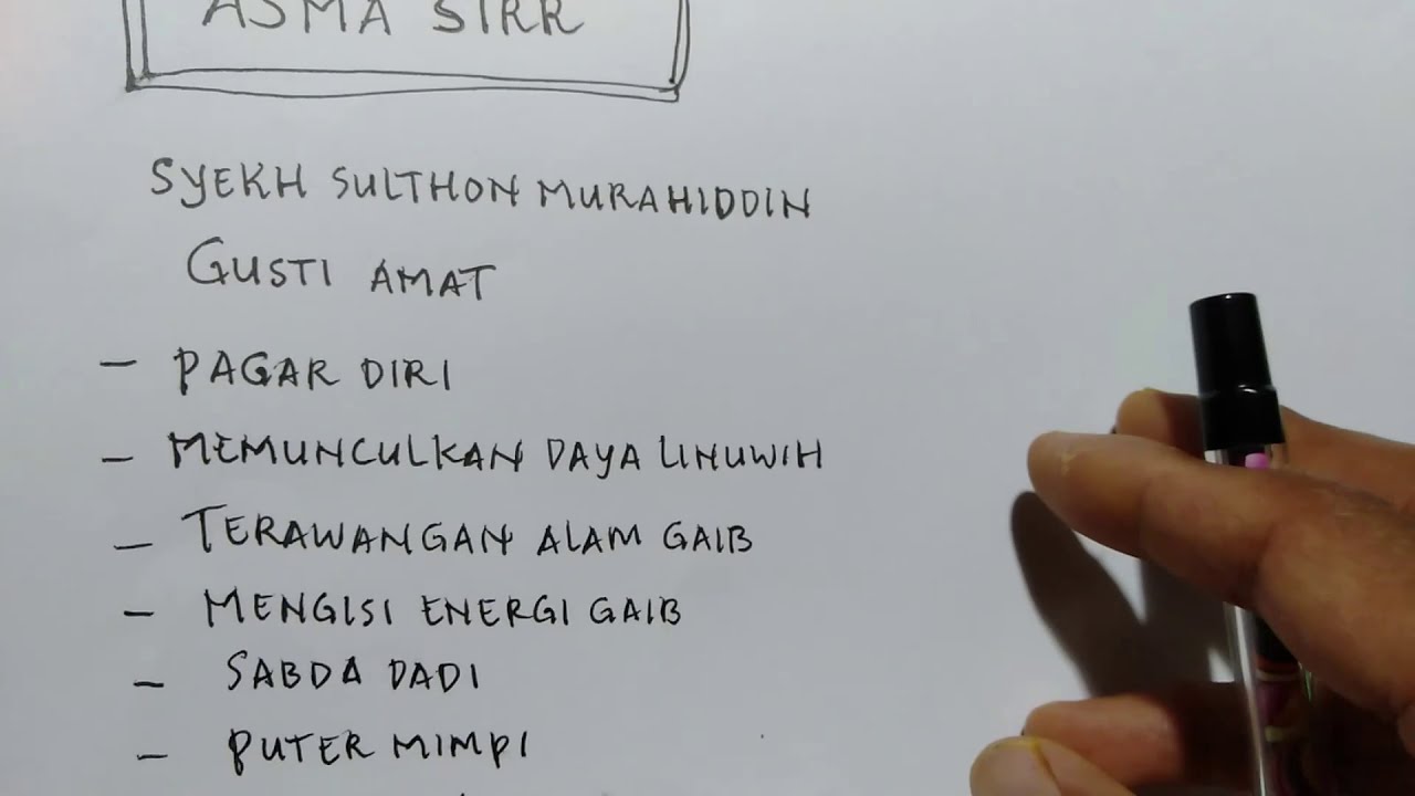 KHASIAT ASMA SIRR 