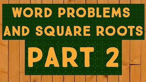|Real life word problems and square root| part 4, By Asif Ali