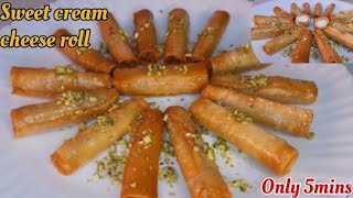 In Only 5mins Sweet Cream Cheese Roll  Ramadan Special  Arabic Sweet 