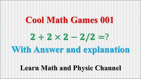 Cool Math Games | Math Quiz | 001