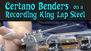 Certano Benders Install on a Recording King Lap Steel (with Humbucker)  Open D Tuning (DADF#AD)