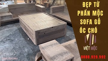 Sofa Gỗ Óc Chó | Bộ Sofa Gỗ Óc Chó Chân Soắn Mẫu Bán Chạy Nhất | Sofa Gỗ Việt Mộc