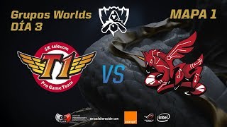 SK TELECOM T1 VS AHQ E-SPORTS CLUB - GRUPOS - WORLDS 2017 - DÍA 3