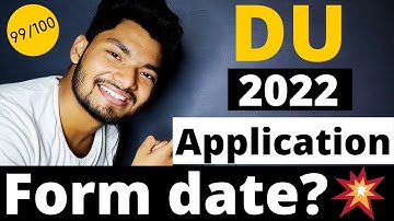 DU Application Form 2022 Date? | DU Update | CUET 2022 | Du admission 2022