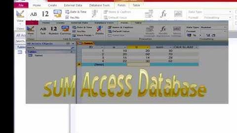 sum columns in access database
