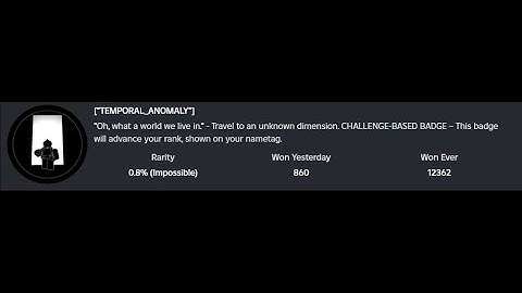 Getting the ["TEMPORAL_ANOMALY"] Badge