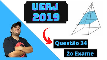 UERJ 2019 Questão 34 - Matemática - Observe na imagem uma pirâmide de base quadrada, seccionada ...