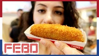 BEST DUTCH STREET FOOD TOUR YOU MUST SEE AT FEBO AMSTERDAM  | TRAVEL VLOG IV