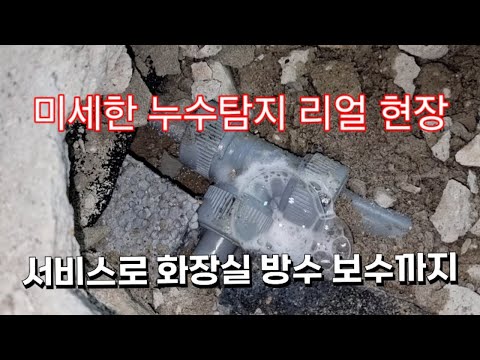 미세한 누수탐지 누수의 정석 