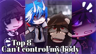 Top 8 Can't control my body 😰 | gacha club gacha life gacha trend | Wednesday Addams | Cuphead |