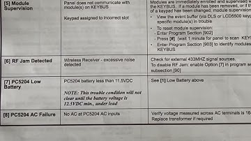 DSC PC1832 troubleshooting reference