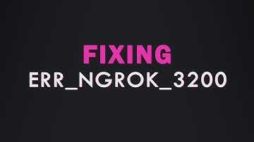 How To Fix Ngrok Tunnel Not Found (ERR_NGROK_3200)