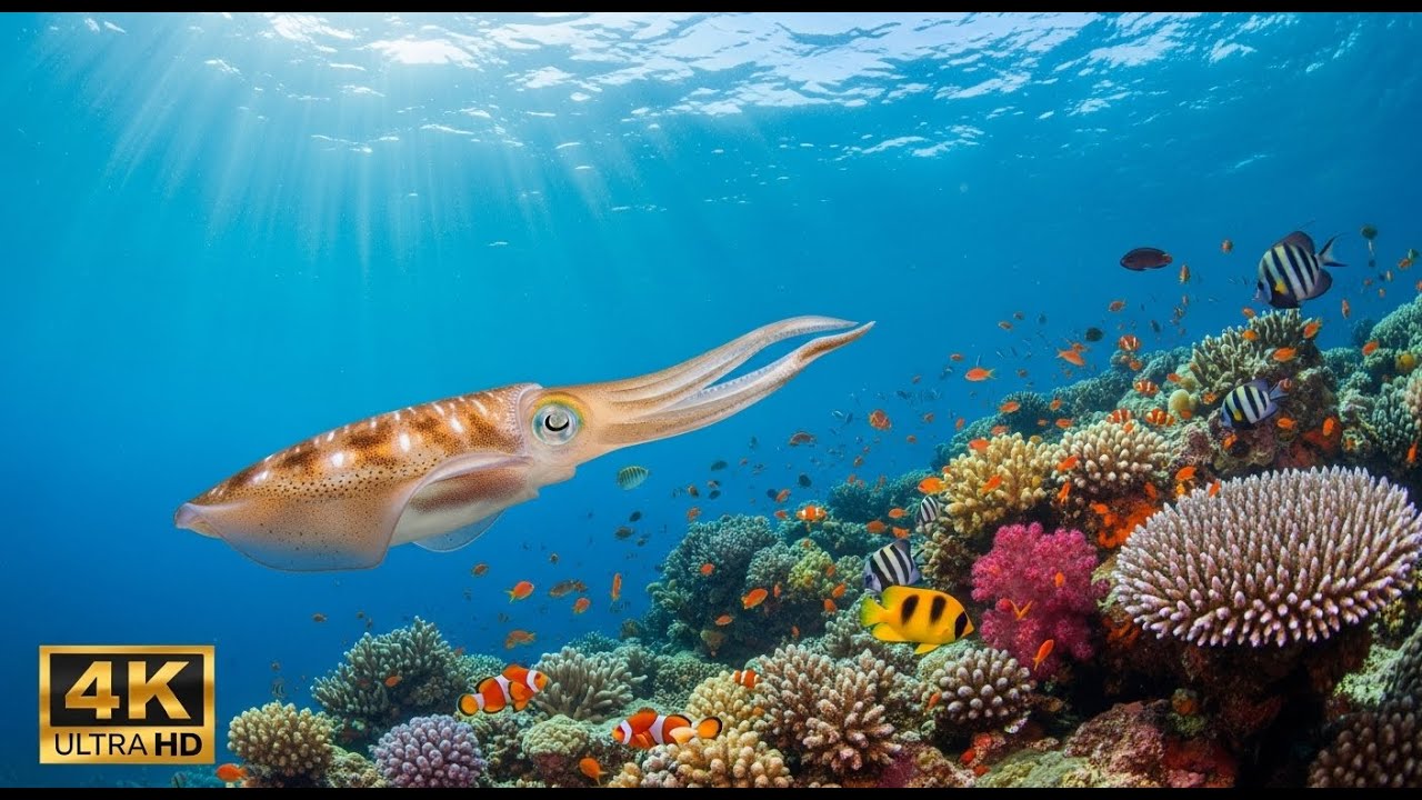 🐠 4K Coral Reef Aquarium – Peaceful Underwater Scenes with Meditation Music