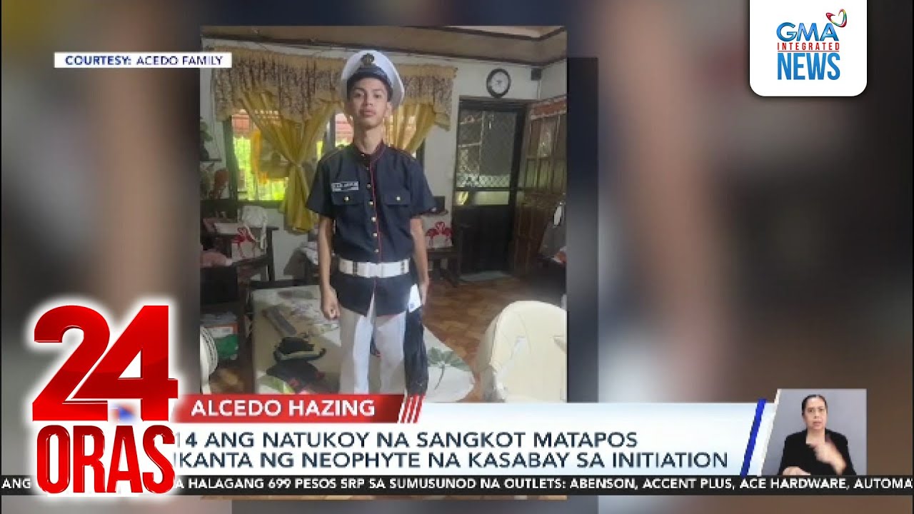 14 ang natukoy na sangkot matapos ikanta ng neophyte na kasabay sa initiation | 24 Oras