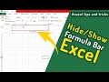 How to show or hide formula bar on excel