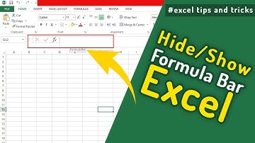 How to show or hide formula bar on excel | Excel Tips and Tricks #03