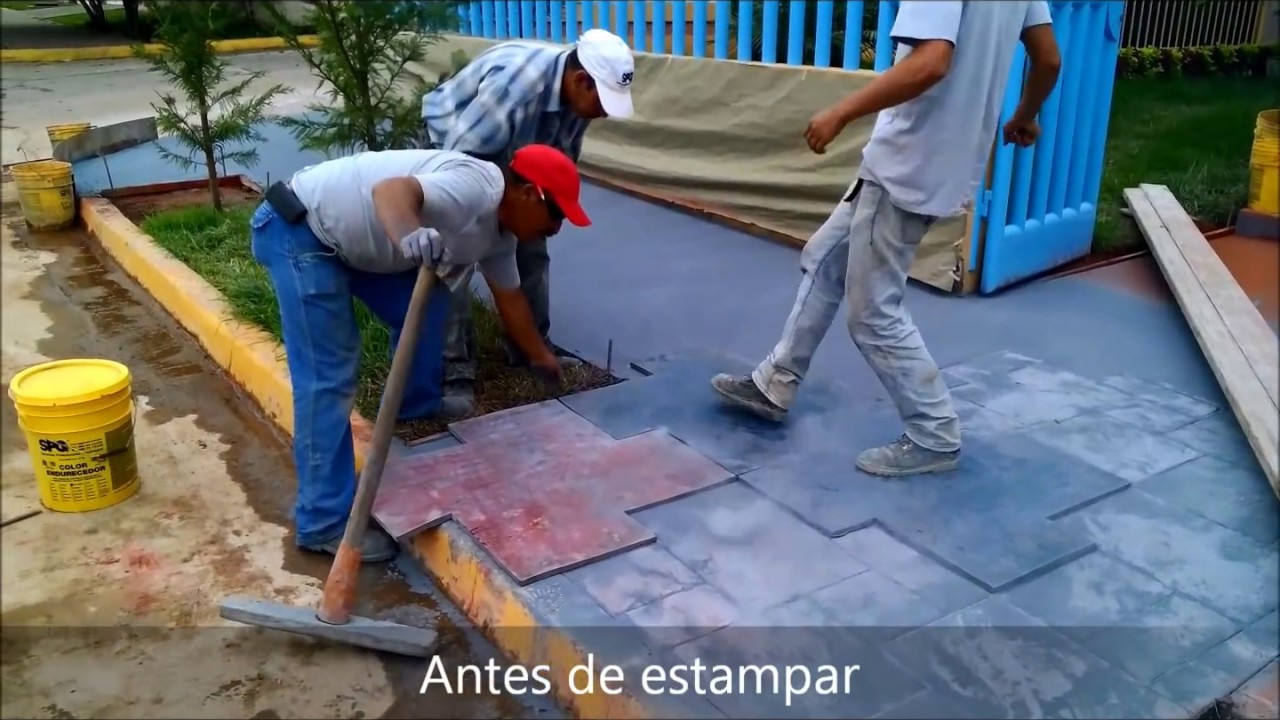 Como hacer concreto estampado YouTube