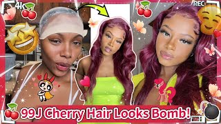 🍷Slay Precolor Burgundy Hairstyle I Lace Front Wig Glueless Install I #ULAHAIR Review