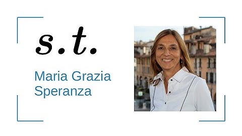 Subject to: Maria Grazia Speranza