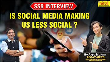 social media making us less social ? SSB Interview | SSB Interview Preparation" | Lecturette topics