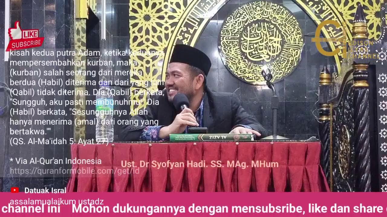 Tadabbur surat Asy Syu'ara' 26 ayat 88 - 89 bersama Buya Dr Syofyan Hadi SS MAg MHum