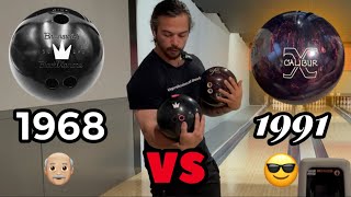 Vintage RUBBER Bowling Ball (1968) VS Vintage REACTIVE Bowling Ball (1991)