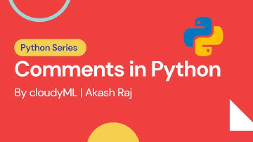 5. Comments in Python | cloudyML