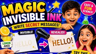 🧪 Magic Invisible Ink Experiment for Kids | Secret Message with Lemon Juice 🍋 | Easy Science at Home